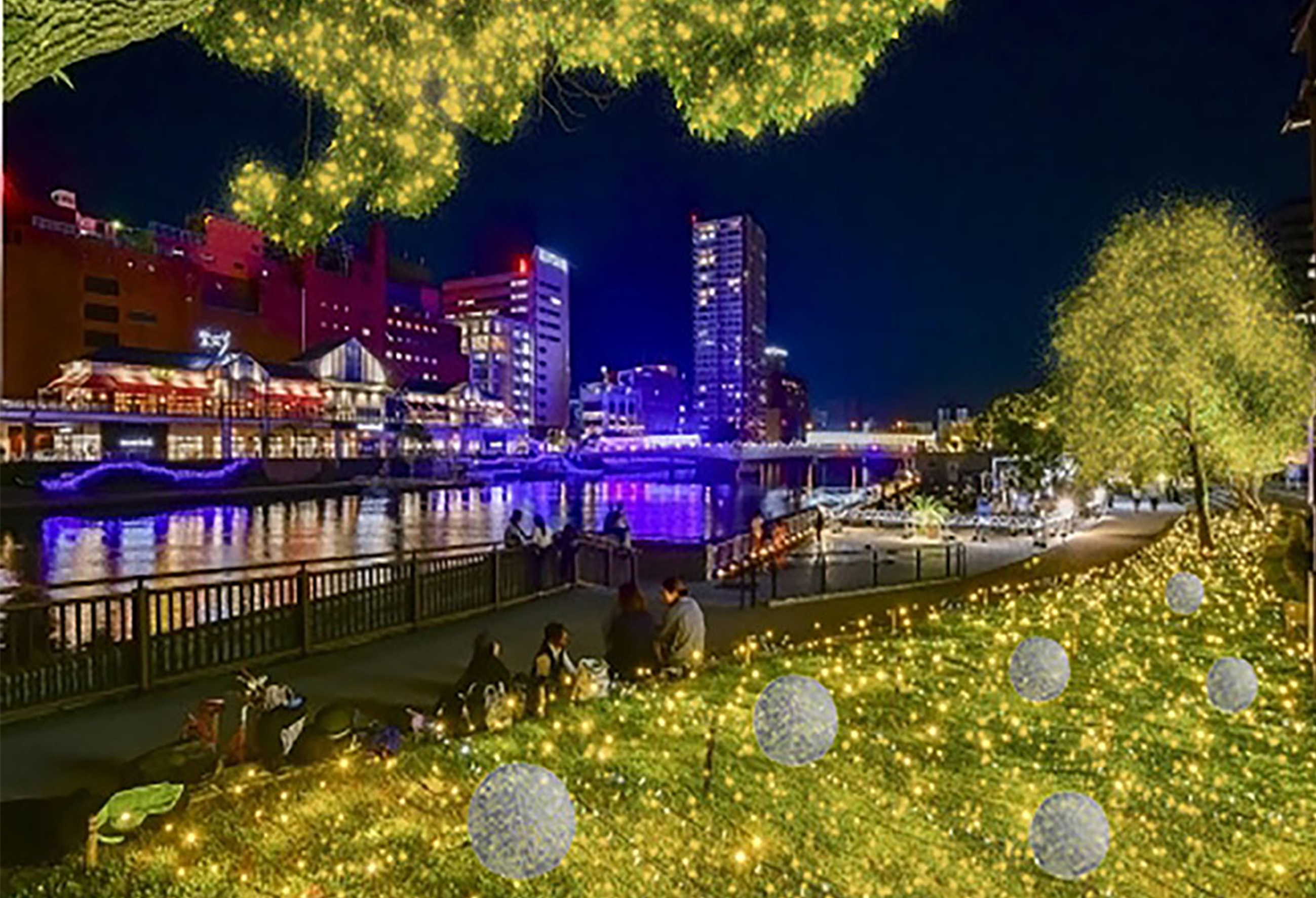 紫川河畔・鴎外橋2